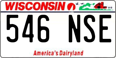 WI license plate 546NSE