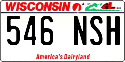 WI license plate 546NSH