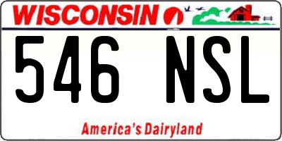 WI license plate 546NSL