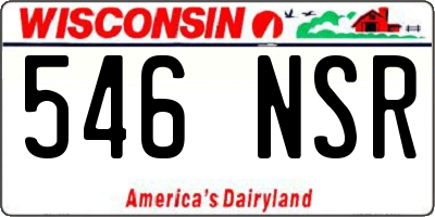 WI license plate 546NSR