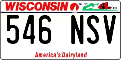 WI license plate 546NSV