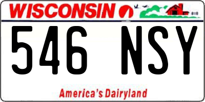 WI license plate 546NSY