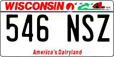 WI license plate 546NSZ