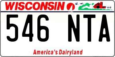 WI license plate 546NTA