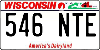 WI license plate 546NTE