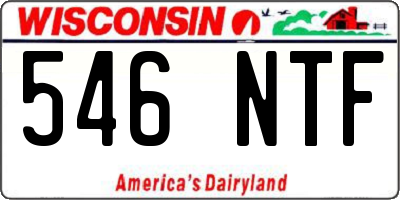 WI license plate 546NTF
