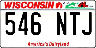 WI license plate 546NTJ