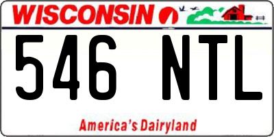 WI license plate 546NTL