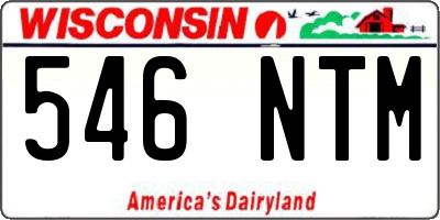 WI license plate 546NTM