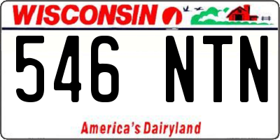 WI license plate 546NTN