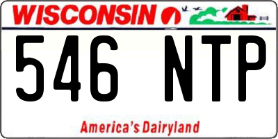 WI license plate 546NTP