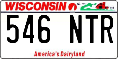 WI license plate 546NTR