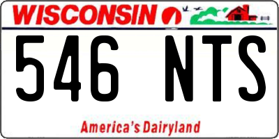 WI license plate 546NTS