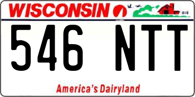 WI license plate 546NTT