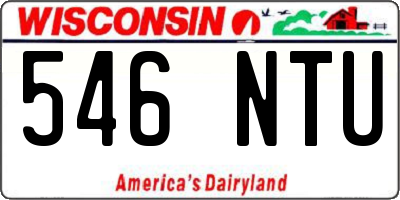 WI license plate 546NTU