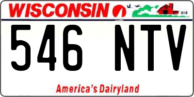 WI license plate 546NTV