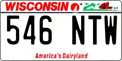 WI license plate 546NTW