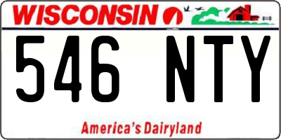 WI license plate 546NTY