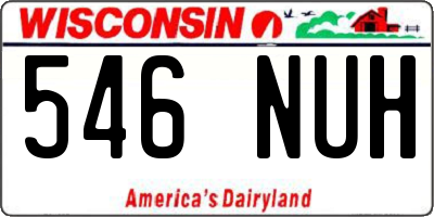 WI license plate 546NUH