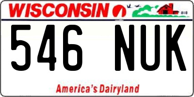 WI license plate 546NUK