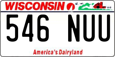 WI license plate 546NUU