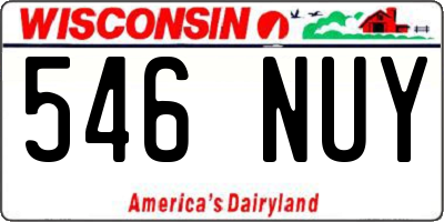 WI license plate 546NUY