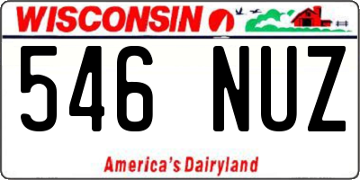 WI license plate 546NUZ