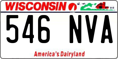 WI license plate 546NVA