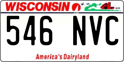 WI license plate 546NVC