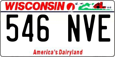 WI license plate 546NVE