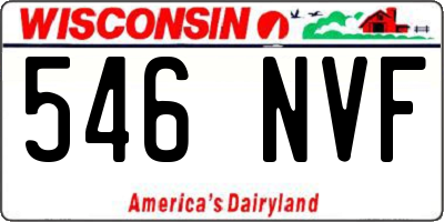 WI license plate 546NVF