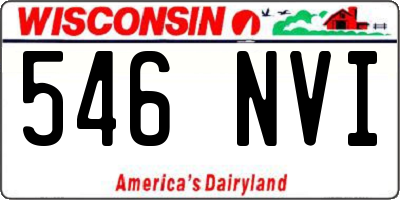WI license plate 546NVI