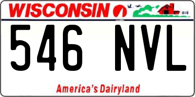 WI license plate 546NVL
