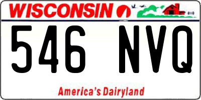 WI license plate 546NVQ