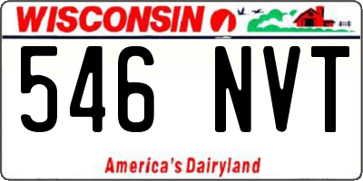 WI license plate 546NVT