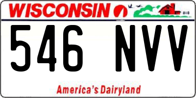 WI license plate 546NVV