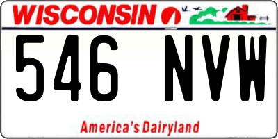 WI license plate 546NVW