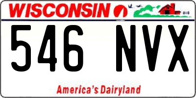 WI license plate 546NVX
