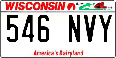 WI license plate 546NVY