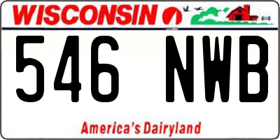 WI license plate 546NWB