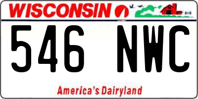 WI license plate 546NWC