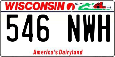 WI license plate 546NWH