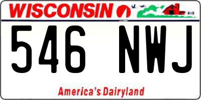 WI license plate 546NWJ