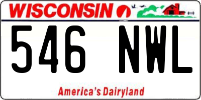 WI license plate 546NWL