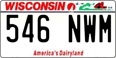 WI license plate 546NWM