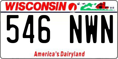 WI license plate 546NWN