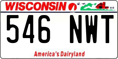 WI license plate 546NWT