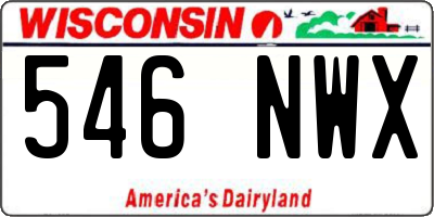 WI license plate 546NWX