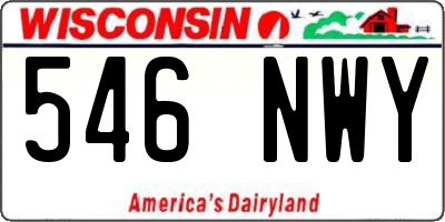 WI license plate 546NWY