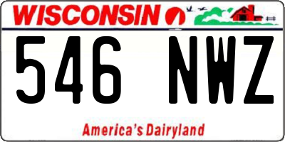 WI license plate 546NWZ